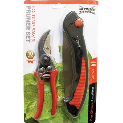 Wilkinson Sword Folding Pruning Saw and Secateurs Set