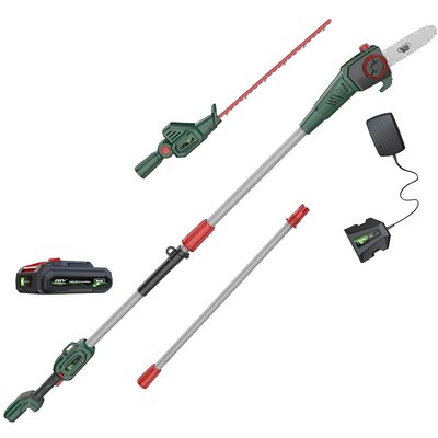 Webb WEV20PSHT 20v Cordless Long Reach Hedge Trimmer 500mm and Pruner Attachment