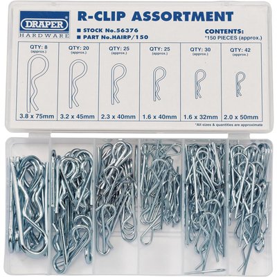 Draper 150 Piece R Clip Assortment