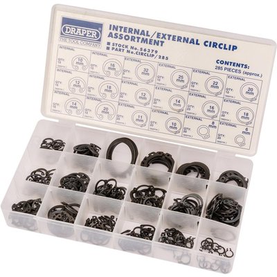Draper 285 Piece Internal and External Circlip Assortment