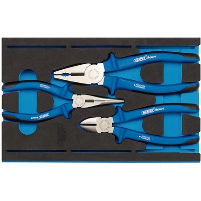 Draper 3 Piece Heavy Duty Plier Set In Eva Insert Tray
