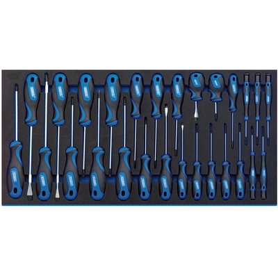 Draper 27 Piece Soft Grip Screwdriver Set In Eva Insert Tray