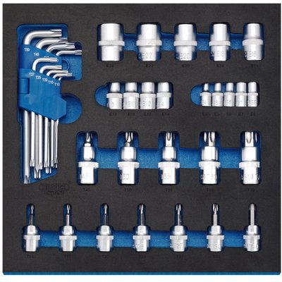 Draper 35 Piece Screwdriver Bit and Torx Key Set in EVA Insert Tray