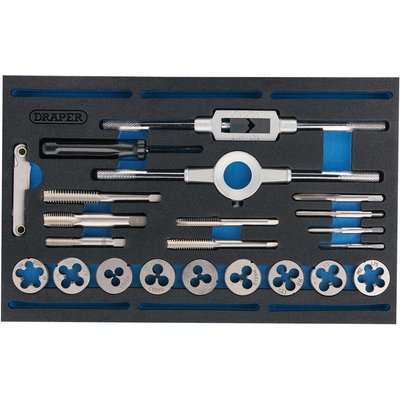 Draper 22 Piece Tap and Die Set Metric / BSP in EVA Insert Tray