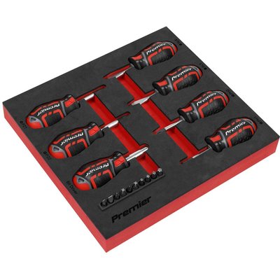 Sealey GripMAX 17 Piece Stubby Screwdriver Set in Module Tray