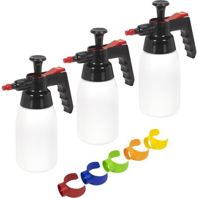 Sealey 3 Piece Solvents Pressure Sprayer Set and Colour Coded Caps