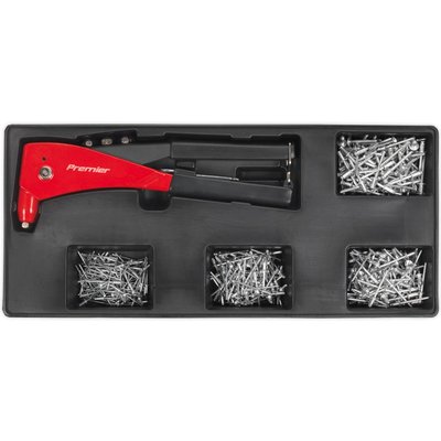 Sealey Riveter and Assorted Rivets Set in Module Tray