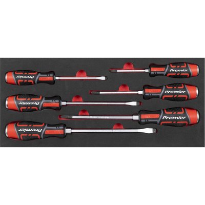 Sealey Premier 6 Piece Hammer Thru Screwdriver Set in Module Tray