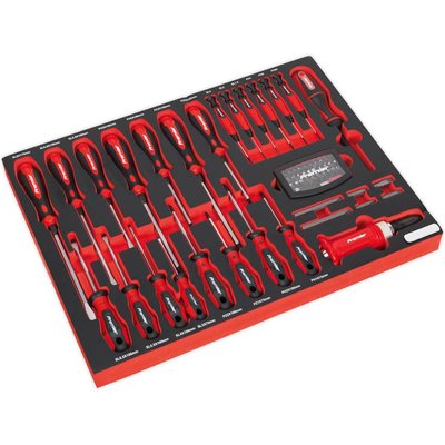 Sealey 72 Piece Screwdriver Set in Module Tray