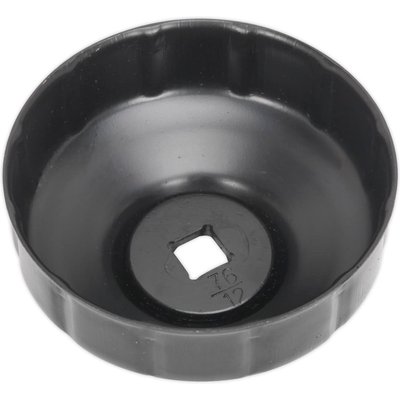 Sealey 12 Flute Oil Filter Cap Wrench for Ford, Peugeot and Renault 3/8" 76mm