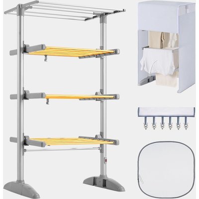 Heated Clothes Airer with Cover - Medium