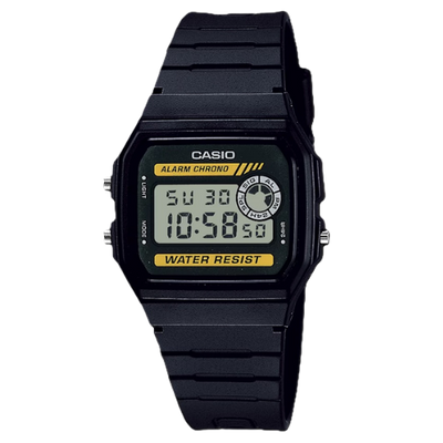 Casio Classic F-94WA-9DG Men's Digital Alarm Chronograph Watch - Black