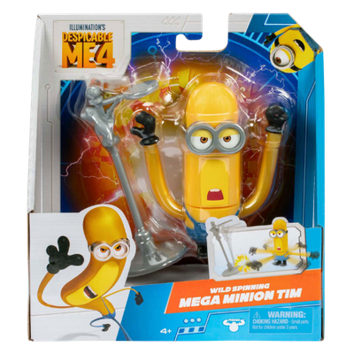 Despicable Me 4 Wild Spinning Mega Minion Tim Action Figure