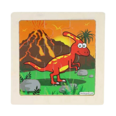Fun Toys Dinosaurs Jigsaw Wooden Puzzle Assorted 11 cm – 1 Pc