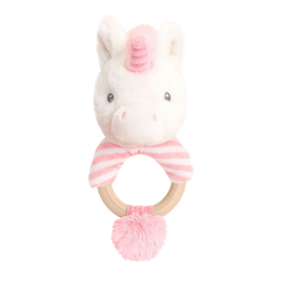 Keel Toys Keeleco Twinkle Unicorn Ring Rattle - 14cm