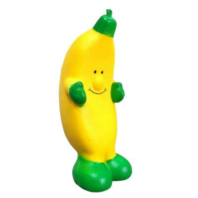 Squishy Smiling Banana Anti-Stress Squeeze Toy - 15 × 7 cm