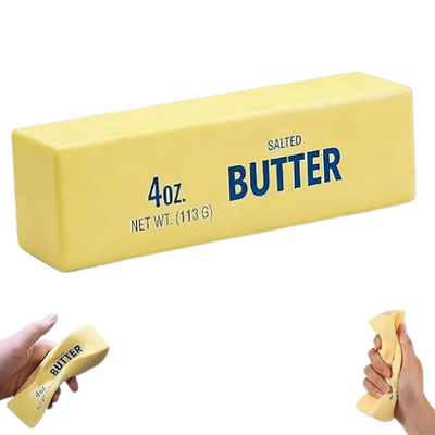 Squishy Plain Butter Squeeze Fidget Toy – 113 g
