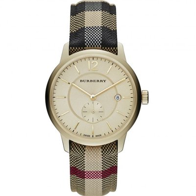 Burberry BU10001 The Classic Horseferry Gold Case Men's Watch