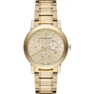 Burberry BU9753 City Chronograph Gold Dial Men's Watch