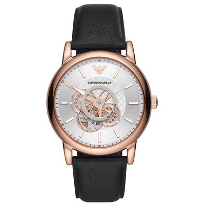 Emporio Armani AR60013 Automatic Black Leather Men's Watch