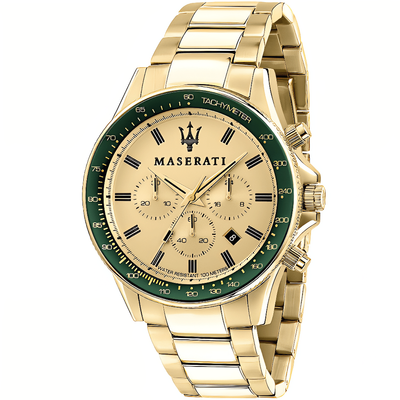 Maserati R8873640005 Sfida Chronograph Gold Dial Men's Watch