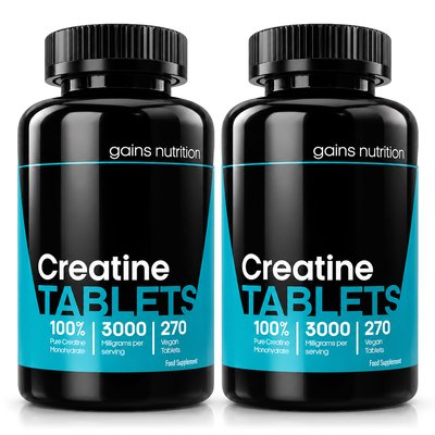 Creatine Monohydrate Tablets | 3000mg Per Serving | 2 Pack Bundle