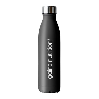 500ml Stainless Steel Water Bottle | Vacuum Insulated | 12h Hot & 24h Cold Drinks | Black