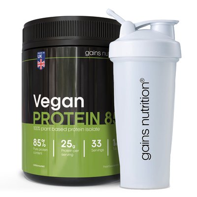 Vegan Protein 85 | 1KG Tub | + 600ml Shaker White