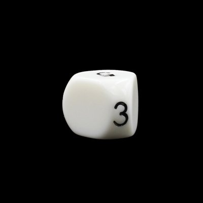 Opaque White D5 Dice (inverse shape) | 1 Die