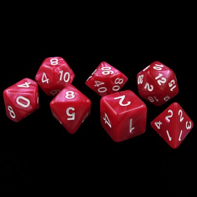 Liquid Pink Polyhedral Dice | Set Of 7