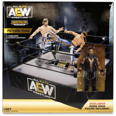 AEW - Unrivaled Action Wrestling Ring PlaySet with Adam Page Figure