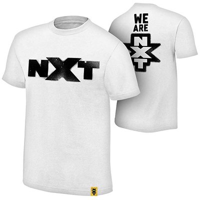WWE "We are NXT" Spraypaint Authentic Men Small White T-Shirt