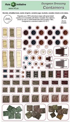 Containers: Dungeon Dressing Dry Erase Vinyl Stickers