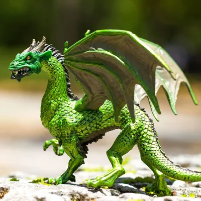 Hand Painted | Forest Green Dragon