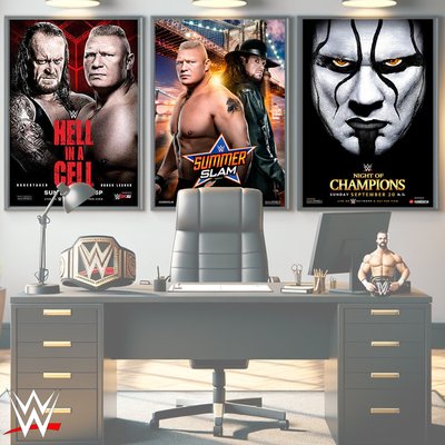 WWE 2015 Event Poster Set - 1X SummerSlam, 1X Hell in a Cell, 1X Night of Champions