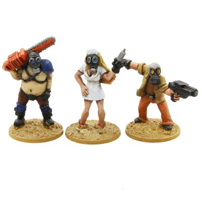 Pre-painted Cyberpunk Team 1 | The Gas Crew - 25mm Scale Metal Cast Miniatures