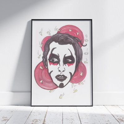 AEW Danhausen | A4 framed art print