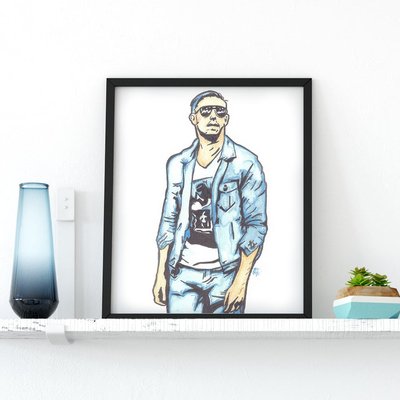 AEW Orange Cassidy | A4 framed art print