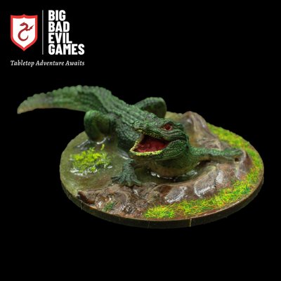 Pre-painted Giant Crocodile Miniature | perfect scale for dungeons and dragons / pathfinder