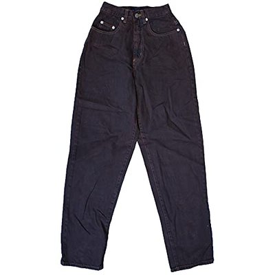 Second Image - Womens Boyfriend Jeans Dark Brown Wash