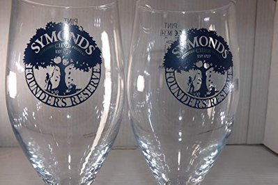 SYMONDS CIDER PINT GLASS x 2