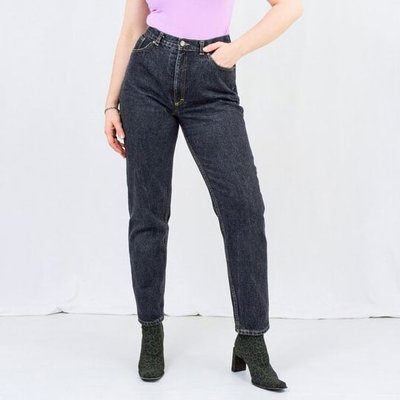Red Stripe - Easy Fit Womens Boyfriend Jeans Black