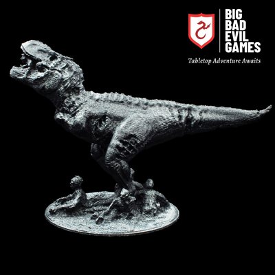 Undead T-Rex Dinosaur Miniature | 28mm scale with a 4" by 4" base, perfect for a D&D Tomb of Annihilation campaign