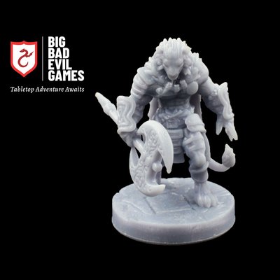 Tabaxi Barbarian Warrior Miniature | 28mm scale perfect for dungeons and dragons