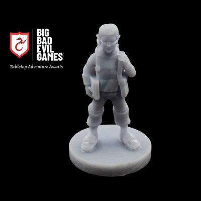 Hafling Wizards Scribe Miniature | carrying a collection of srolls and his trusty spell book - perfect for tabletop RPGs