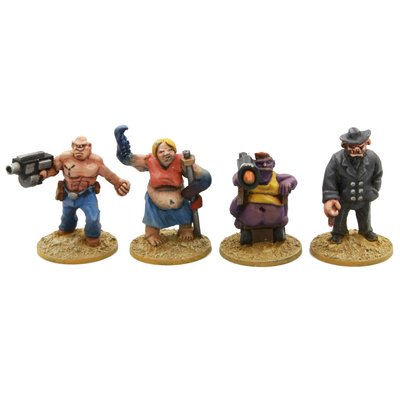 Pre-painted Cyberpunk Team 3 | The Wierd Ones - 25mm Scale Metal Cast Miniatures