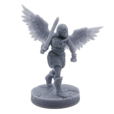Female Aasimar Warrior | 32mm Scale Miniature
