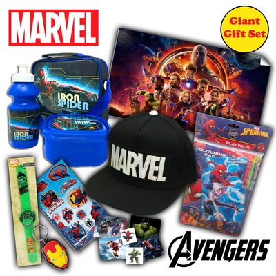 Marvel The Avengers - Spiderman - Children's Giant Gift Set Snap Back, Lunch Bag
