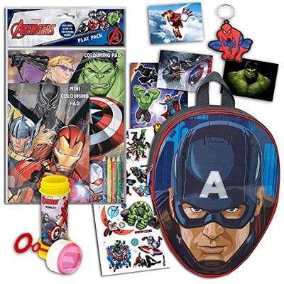 Marvel Avengers Superhero Children's gift set - contains x11 items inc Captain America Rucksack, stickers