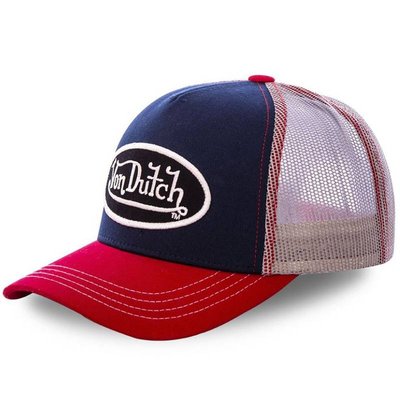 Von Dutch, Mesh Trucker Style Snapback - Red & Blue | Vintage Design